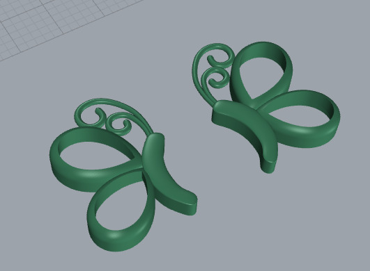 5 different butterfly symbols 3d printing 3dm stl 3D print model_33