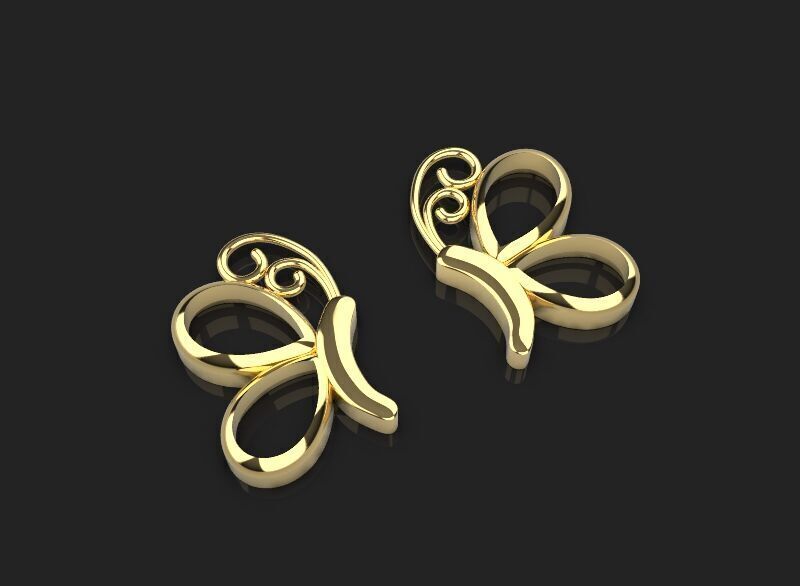 5 different butterfly symbols 3d printing 3dm stl 3D print model_37