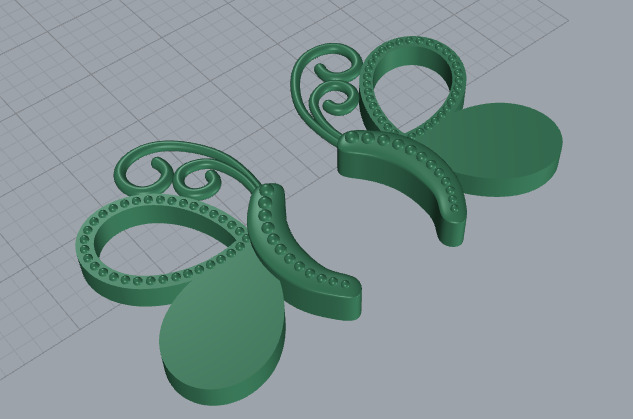 5 different butterfly symbols 3d printing 3dm stl 3D print model_28