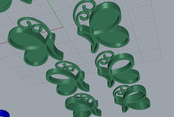 5 different butterfly symbols 3d printing 3dm stl 3D print model_35