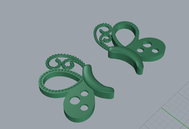 5 different butterfly symbols 3d printing 3dm stl 3D print model_26