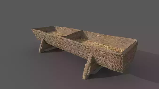 Cattle Feeder Low Poly