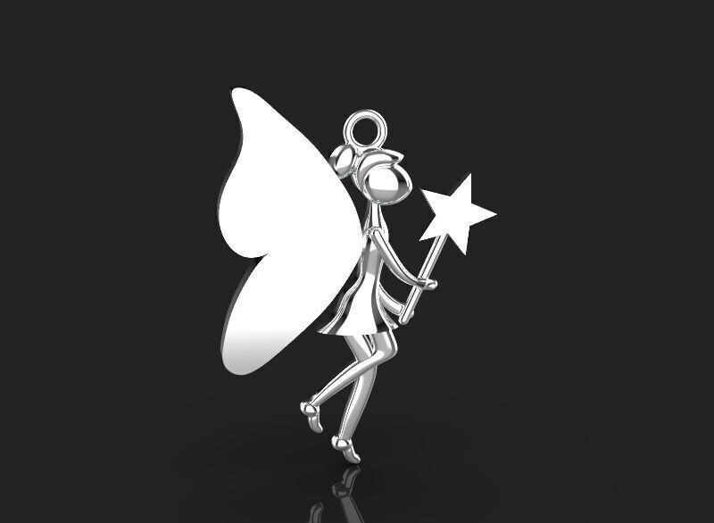 3d printing Angel Necklace Pendant printable 3dmodel 3D print model_2