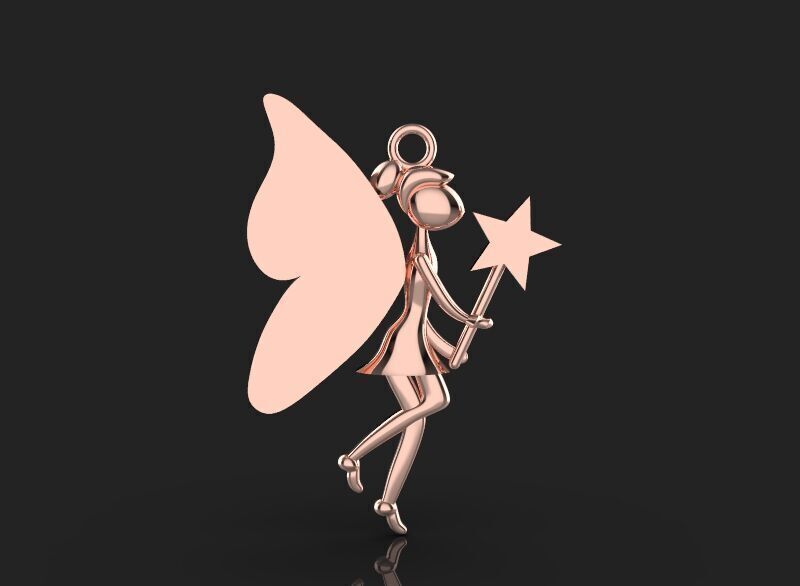 3d printing Angel Necklace Pendant printable 3dmodel 3D print model_22