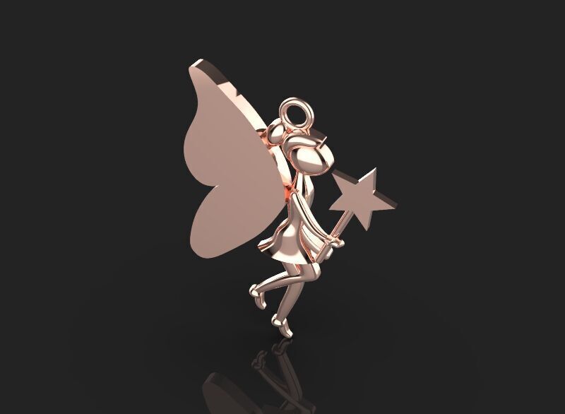 3d printing Angel Necklace Pendant printable 3dmodel 3D print model_7