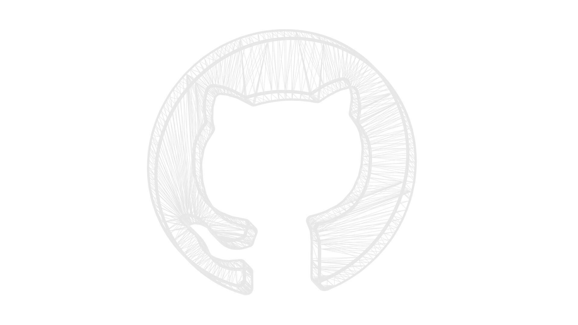 Github logo 3D model_1
