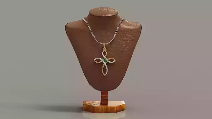 Diamond set cross pendant