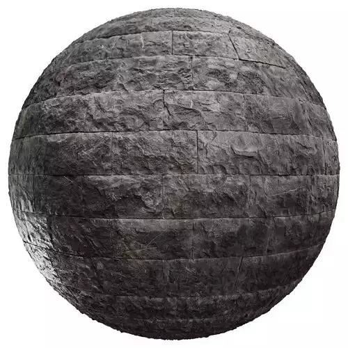 PBR Stone Black Travertine Texture - 4K Scanned -  10 