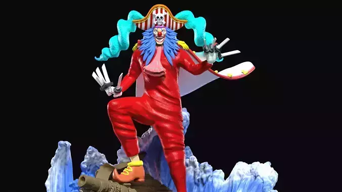 BUGGY fanart - YONKO - ONE PIECE - 3D PRINT 3D print model