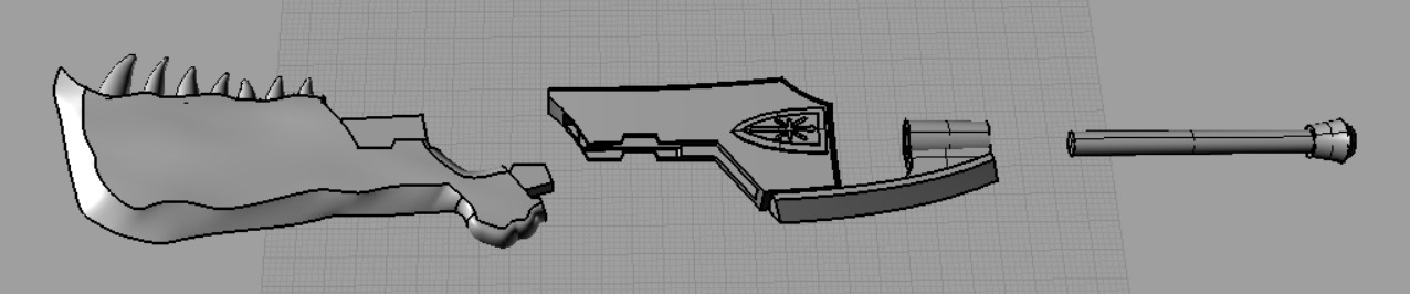 MONSTER HUNTER GREAT SWORD FOR FAGMA 3D print model_3