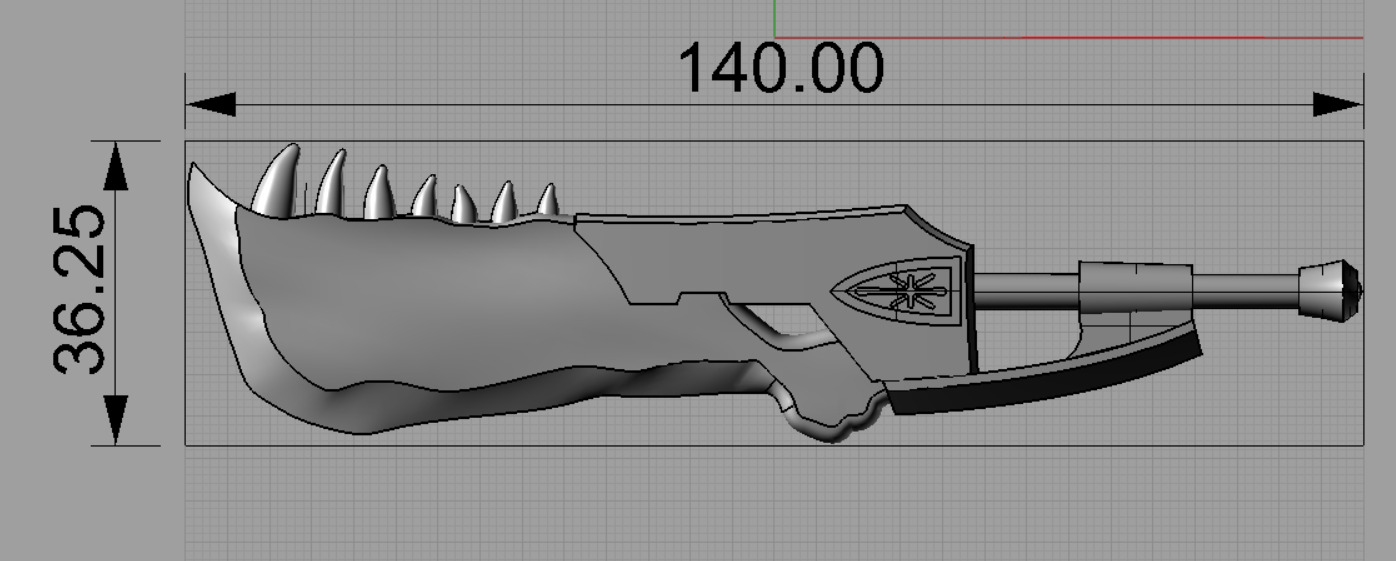 MONSTER HUNTER GREAT SWORD FOR FAGMA 3D print model_4