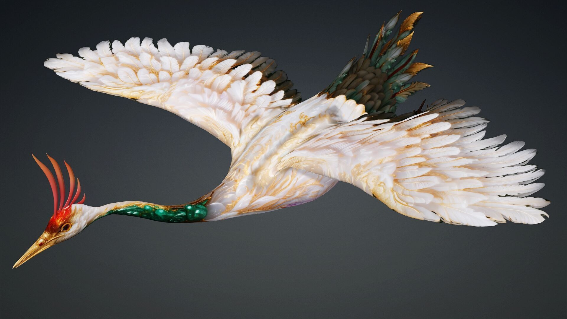 Crane Bird-B1 3D model_16