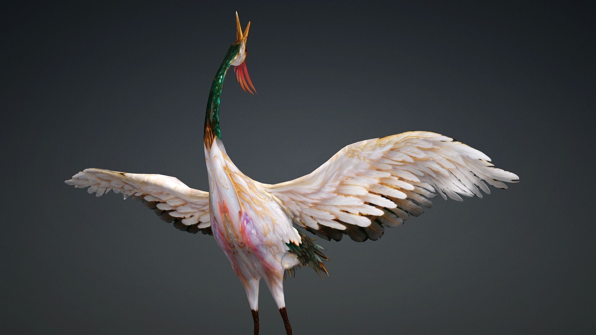 Crane Bird-B1 3D model_15