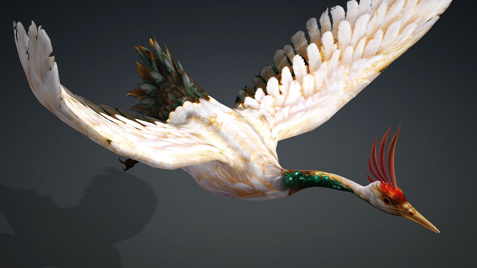 Crane Bird-B1 3D model_11
