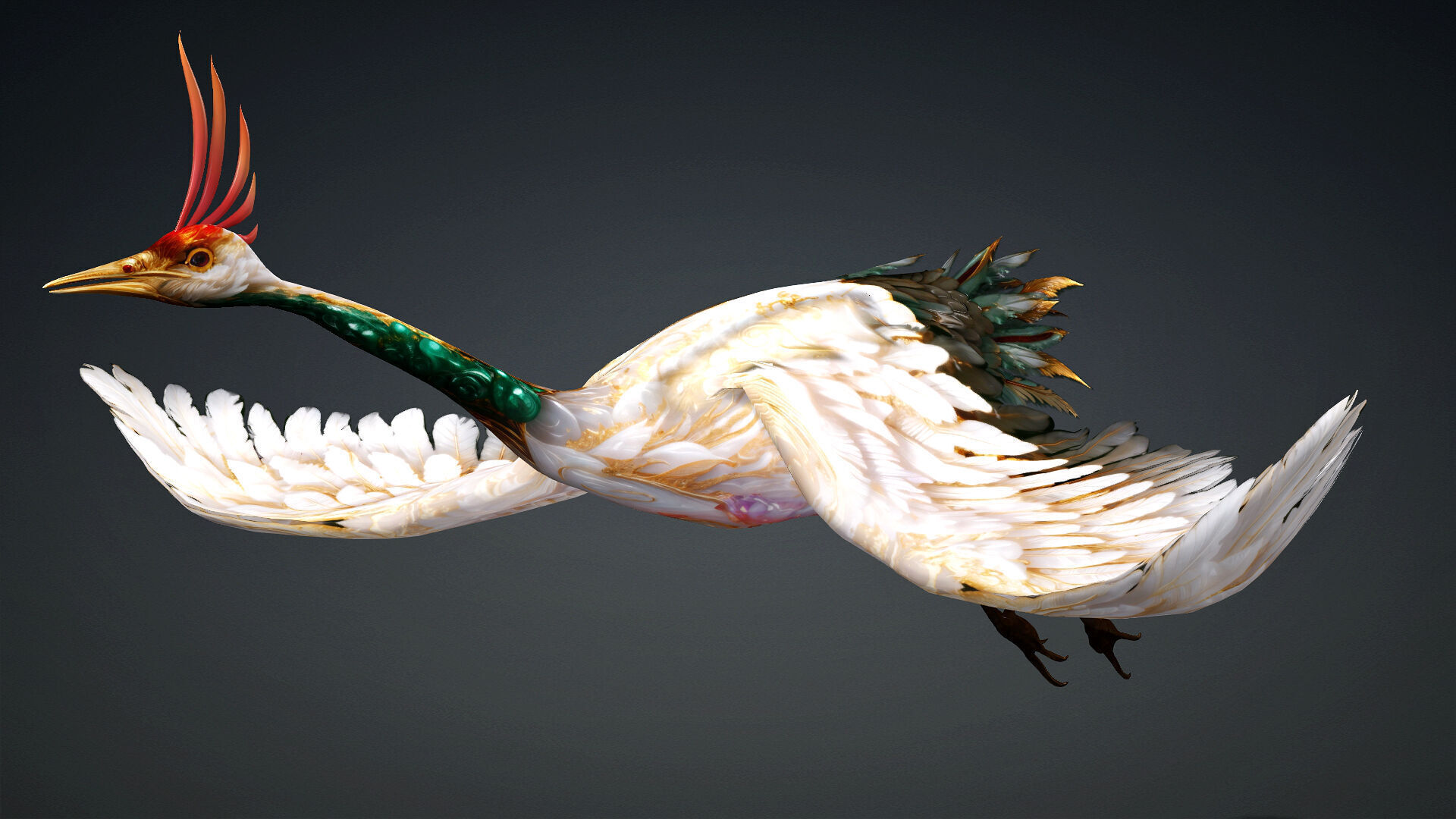 Crane Bird-B1 3D model_2