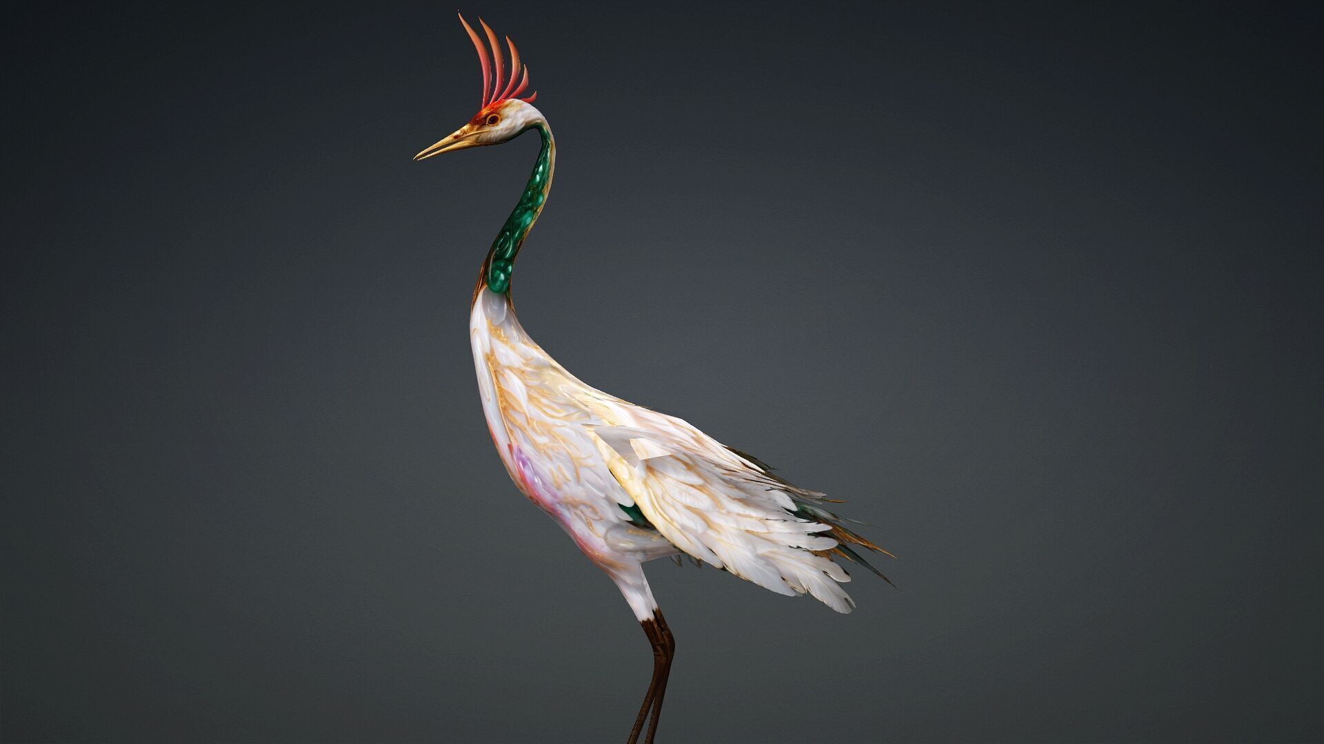 Crane Bird-B1 3D model_14