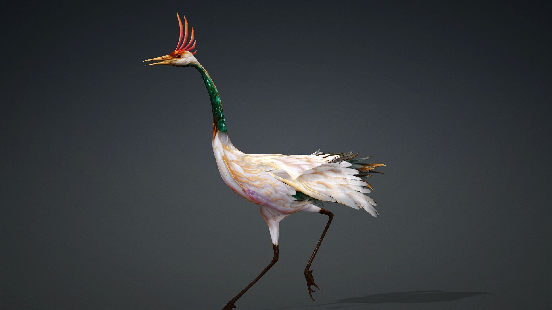 Crane Bird-B1 3D model_8