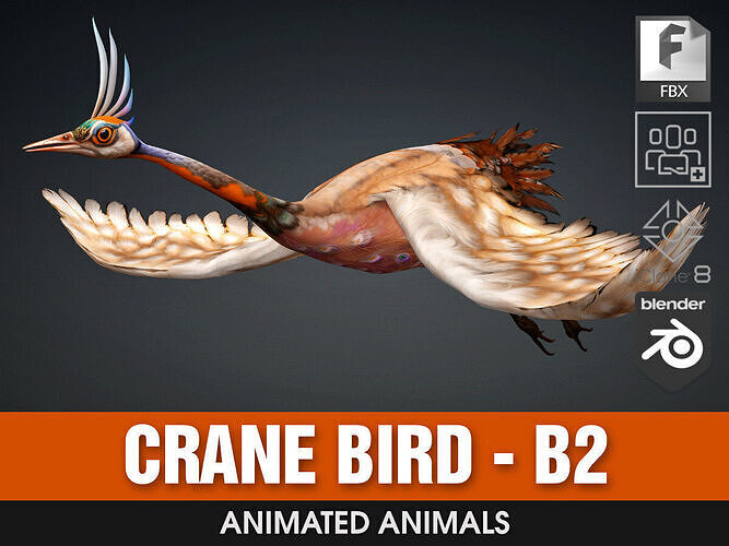 Crane Bird-B2 3D model