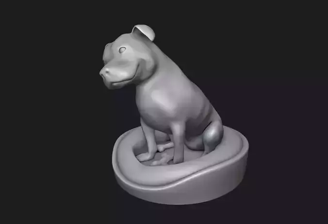 Smiling Staffordshire Bull Terrier 3D print model