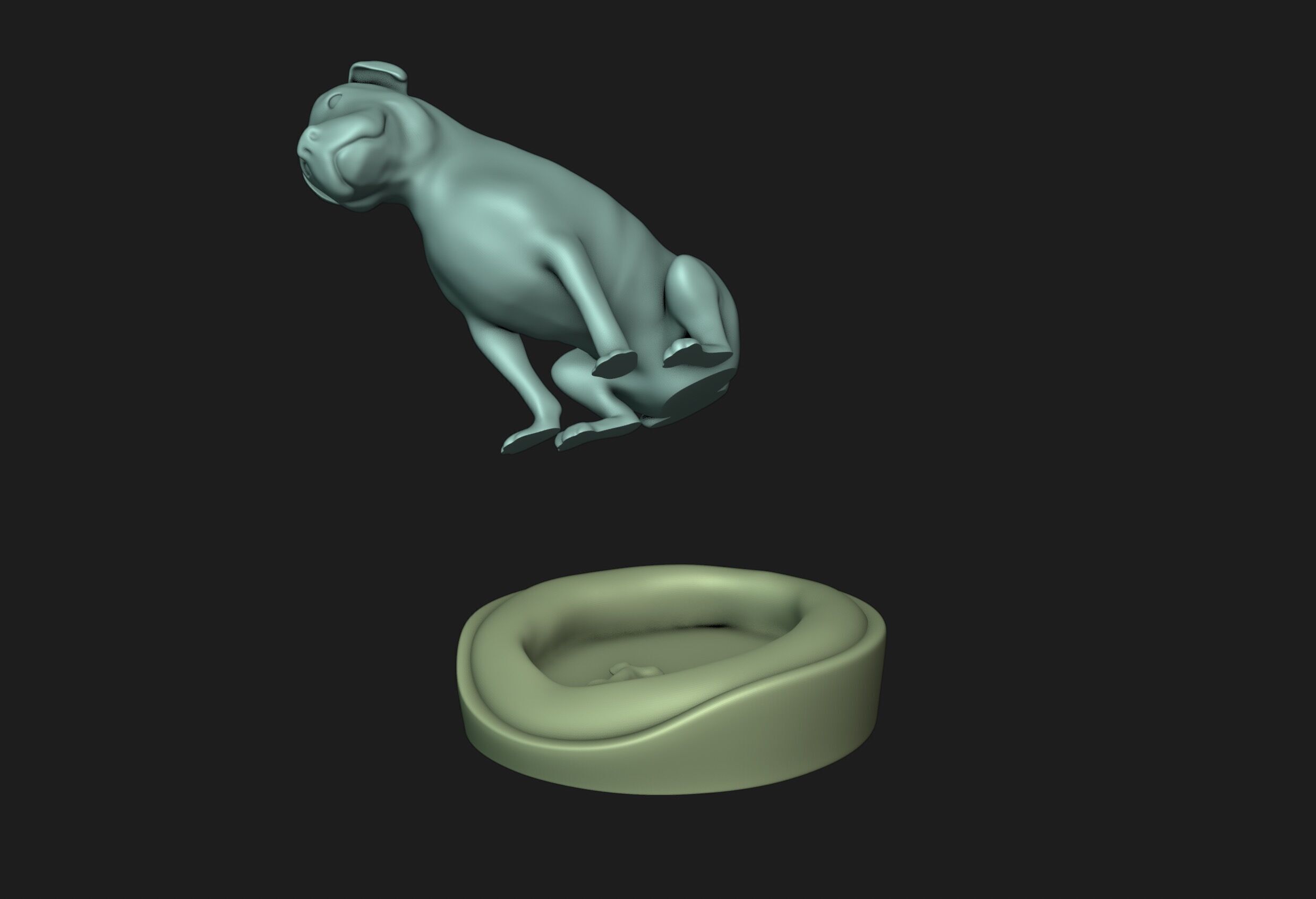 Smiling Staffordshire Bull Terrier 3D print model_2
