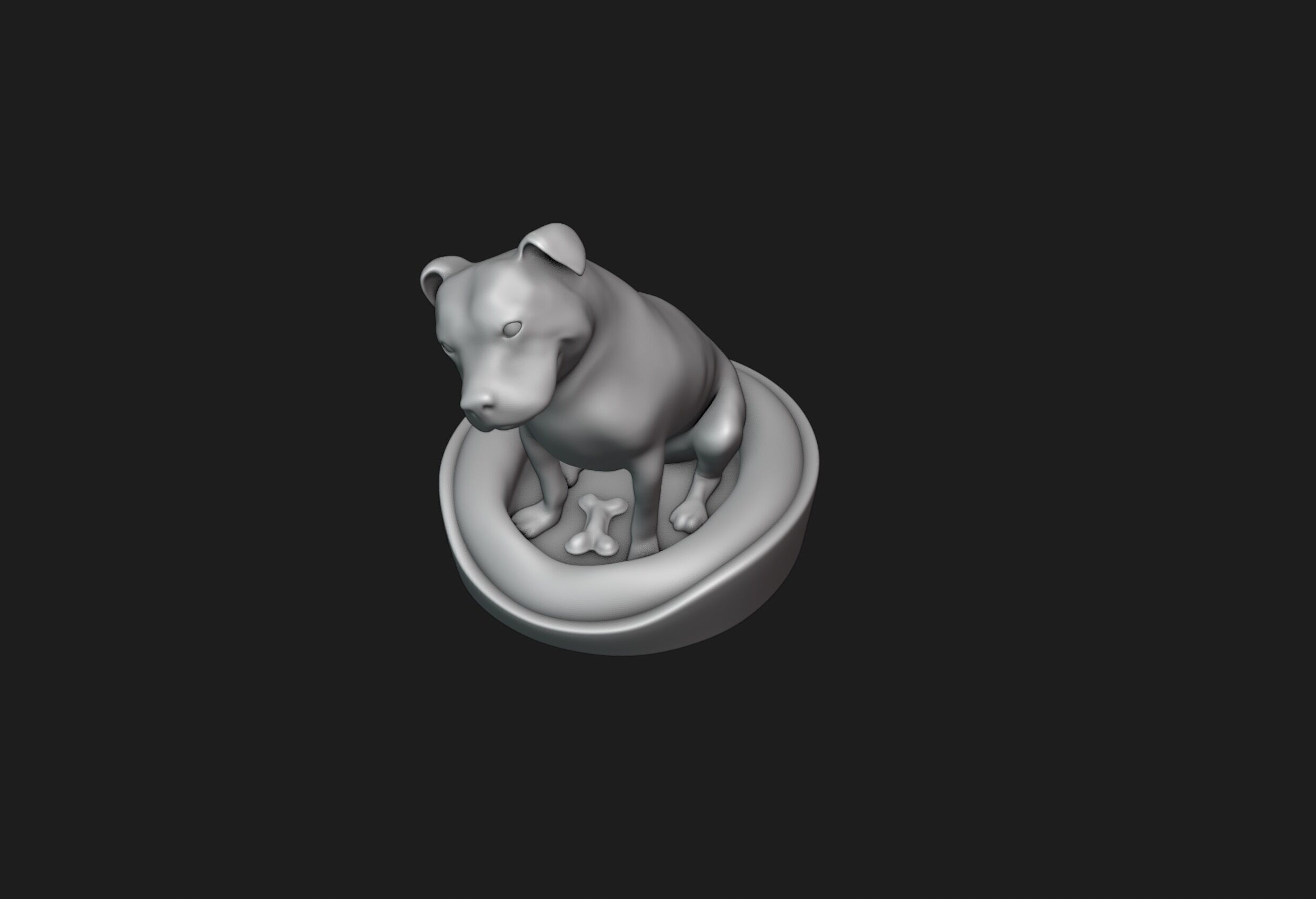 Smiling Staffordshire Bull Terrier 3D print model_7