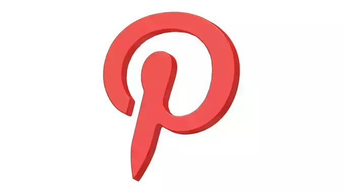 Pinterest logo 3D model