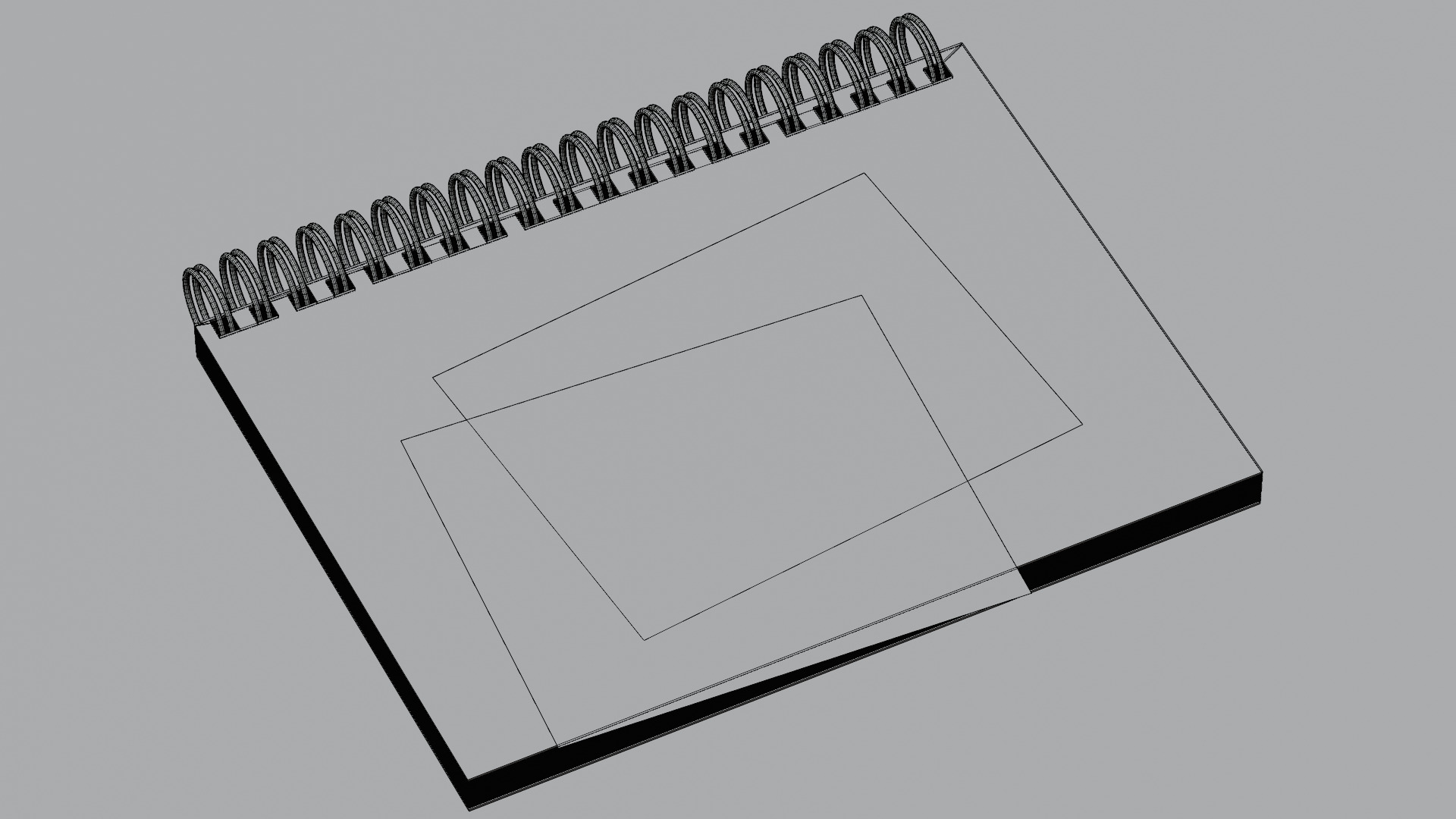 Book with card 3D model_7