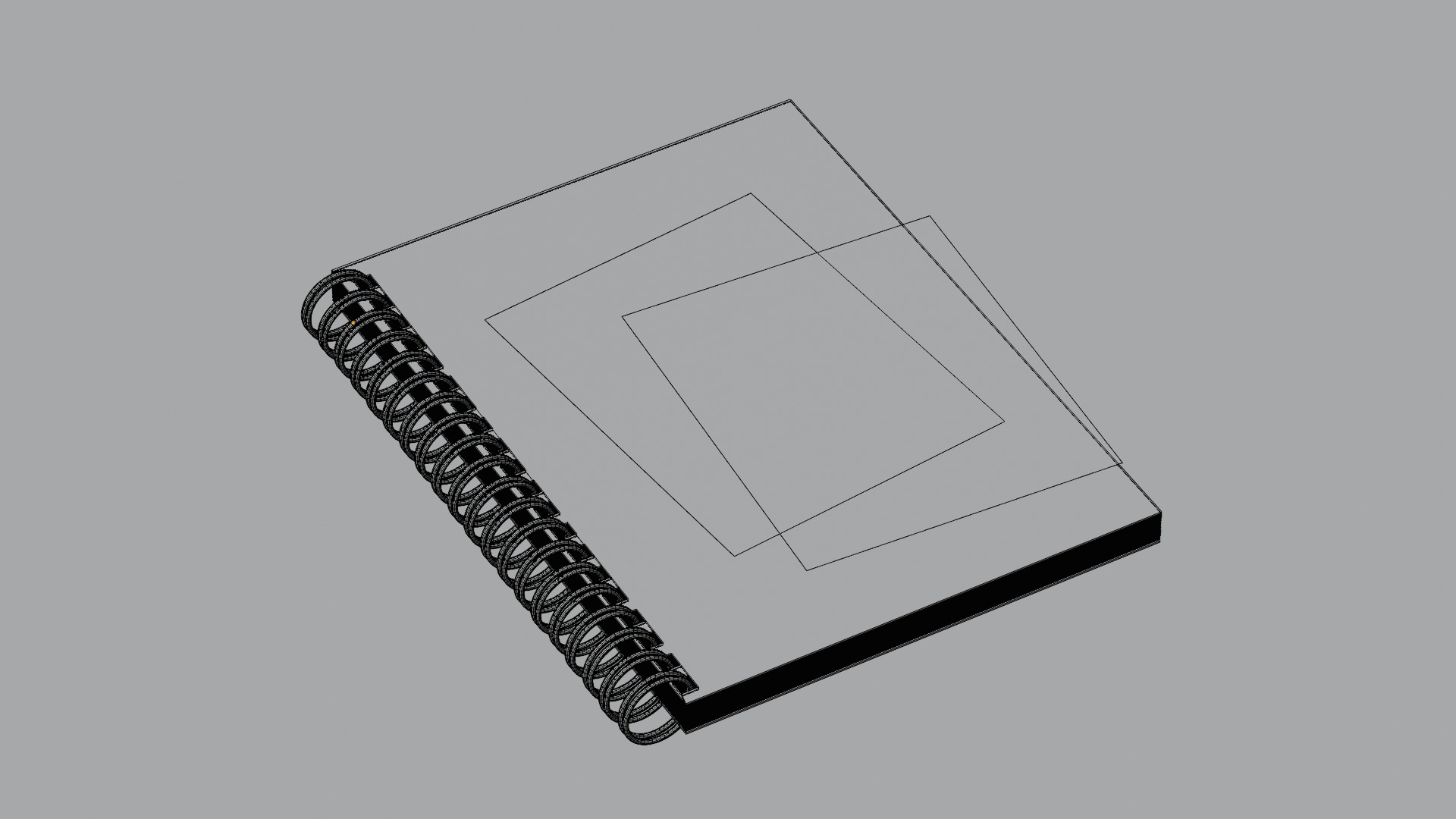 Book with card 3D model_6