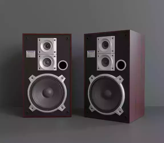 Japanese Vintage Speakers 989 3D model