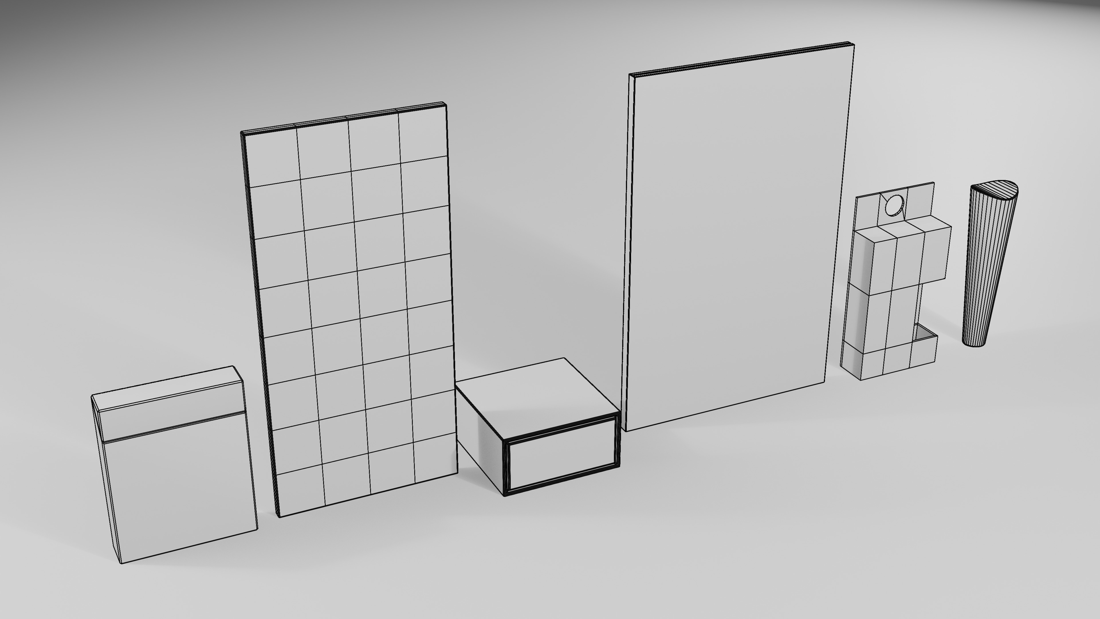 Various Weed Box Collection Low-poly 3D model_2