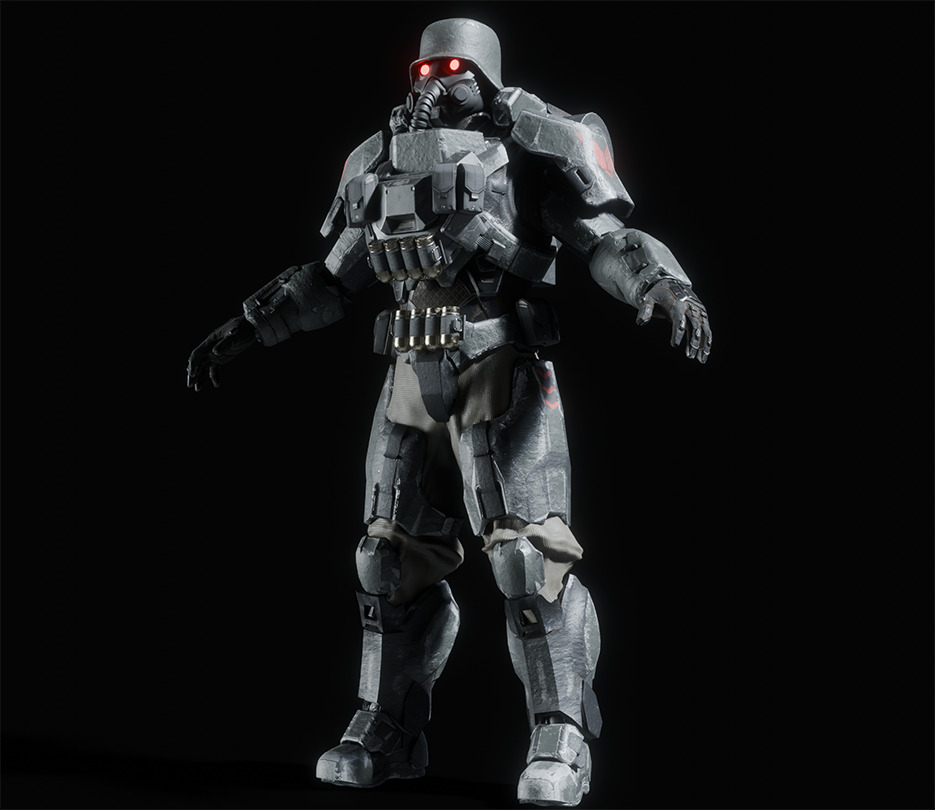 Armored juggernaut Soldier 3D model_8