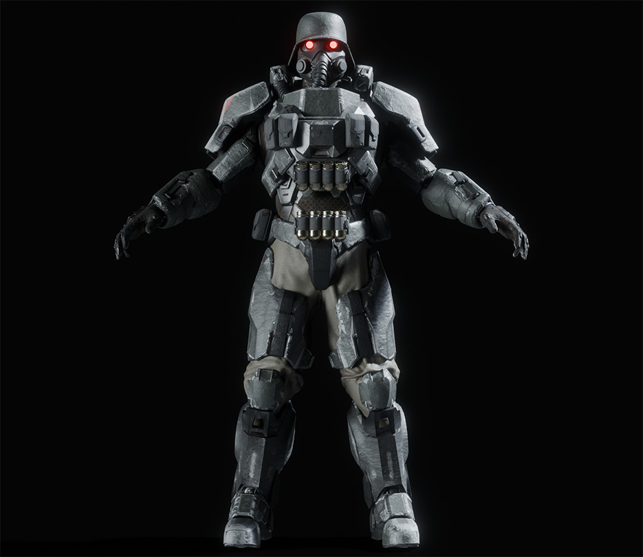 Armored juggernaut Soldier 3D model_7