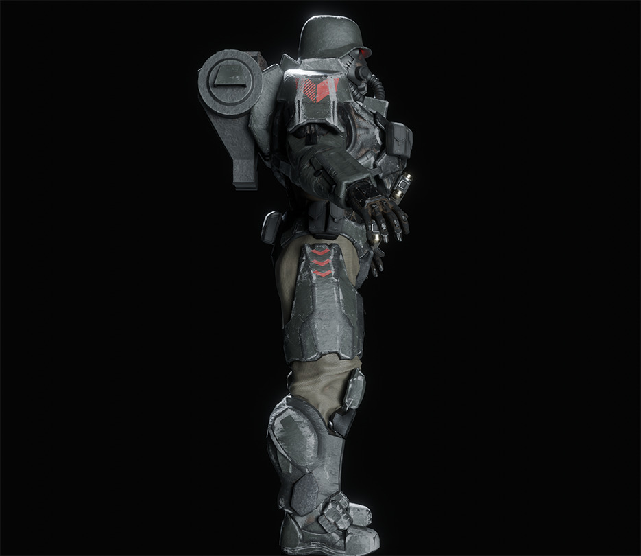Armored juggernaut Soldier 3D model_4