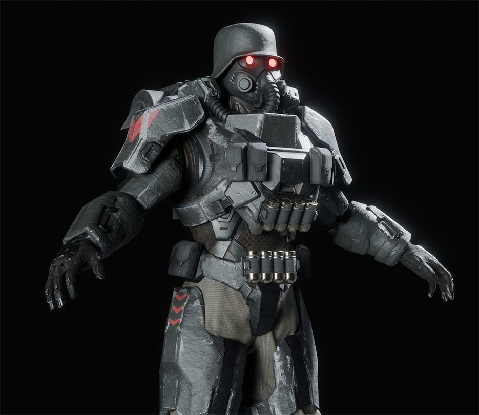 Armored juggernaut Soldier 3D model_1