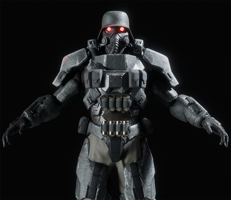 Armored juggernaut Soldier 3D model_2