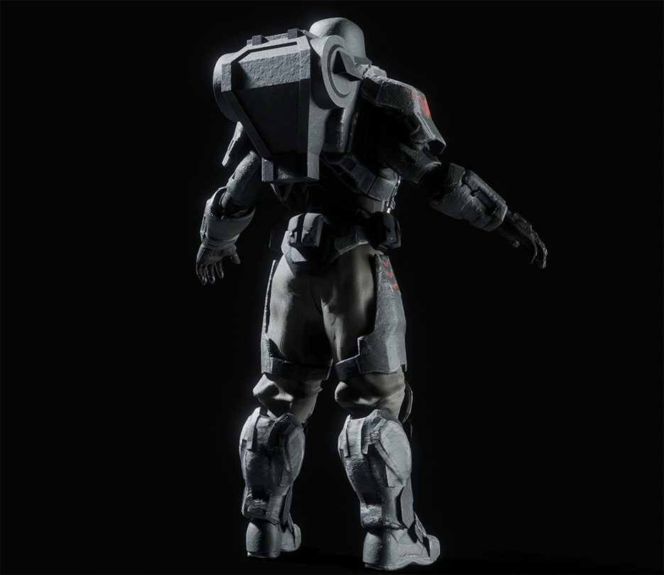 Armored juggernaut Soldier 3D model_19