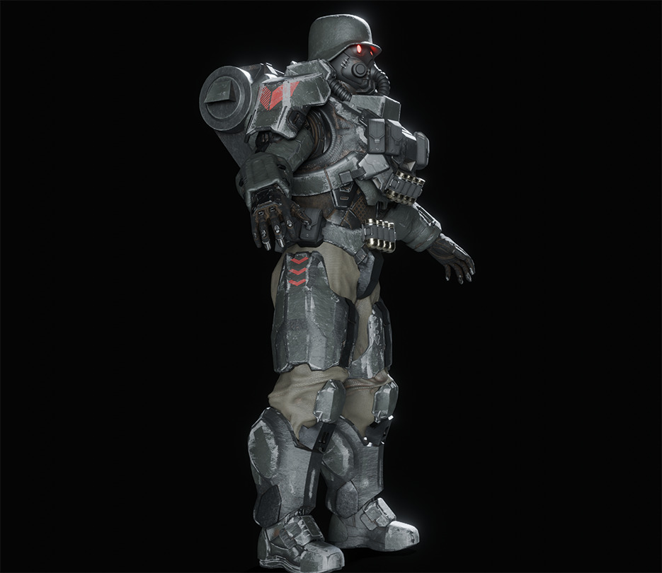 Armored juggernaut Soldier 3D model_5