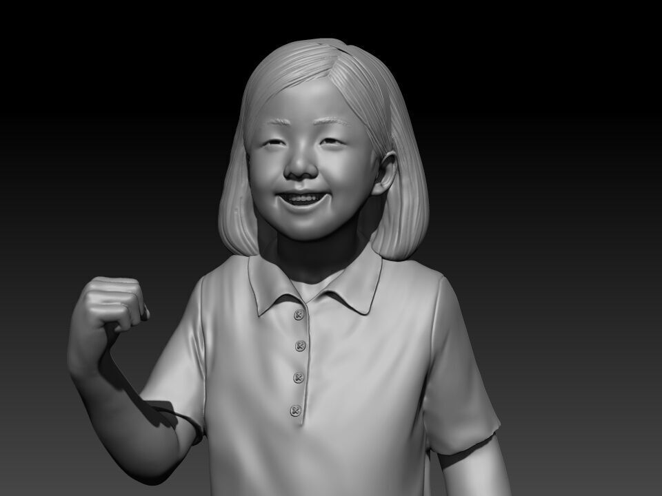 a korean girl 3D print model_5