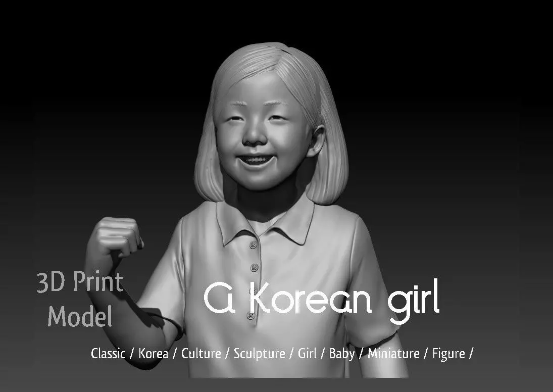 a korean girl 3D print model_0