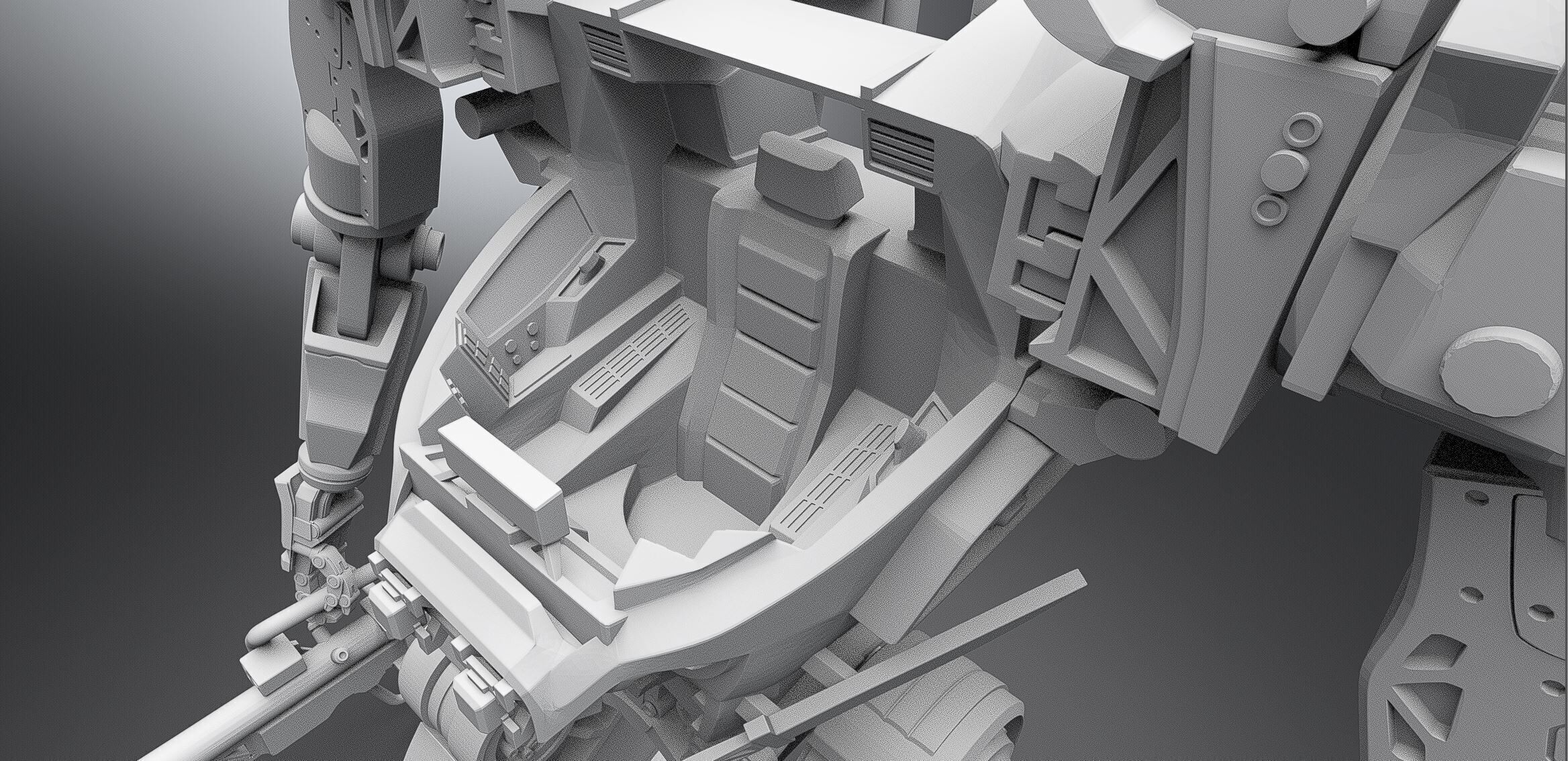 AMP suit scale model  3D print model_8