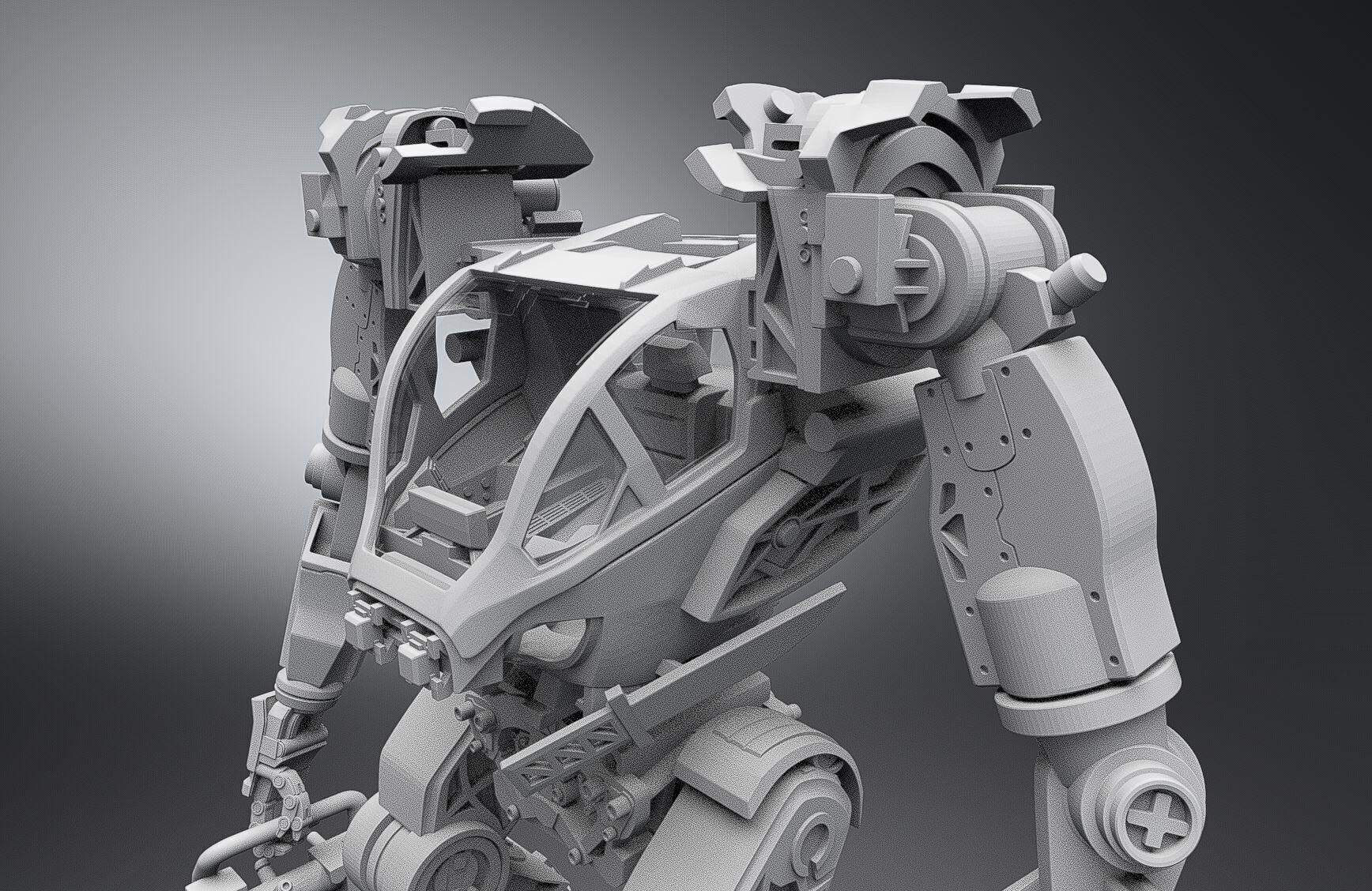 AMP suit scale model  3D print model_5