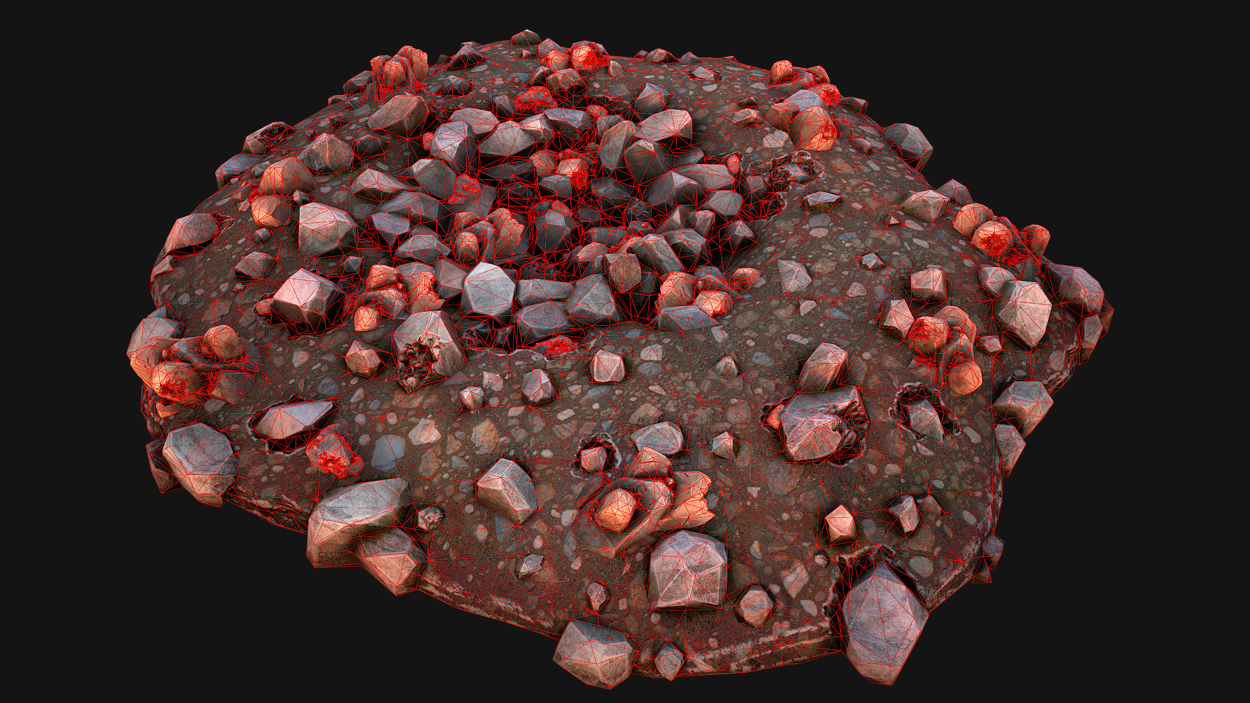 Copper Ore Deposits Mine Environment Low-poly 3D model_13