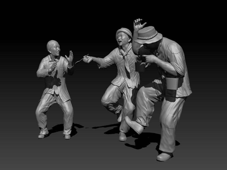  Dancing and Begging 3D print model_3