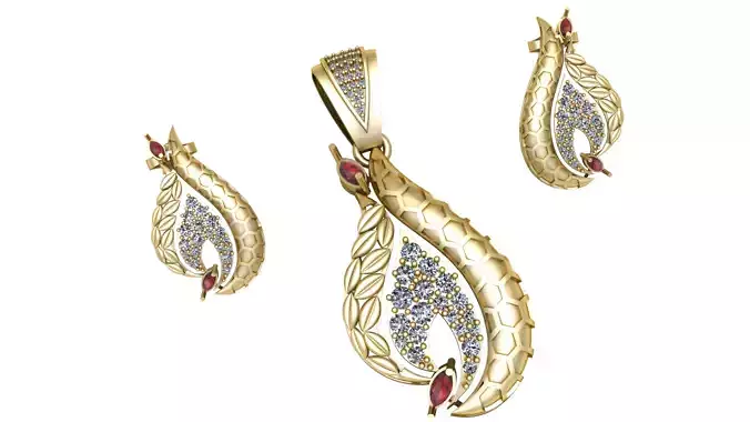 PRECIOUS GOLD LOCKET SET 3D PRINTABLE MODEL