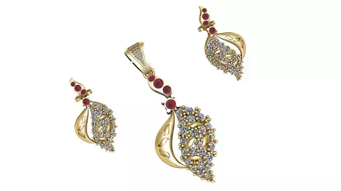 LUXURY DIAMOND LOCKET SET 3D PRINTABLE MODEL