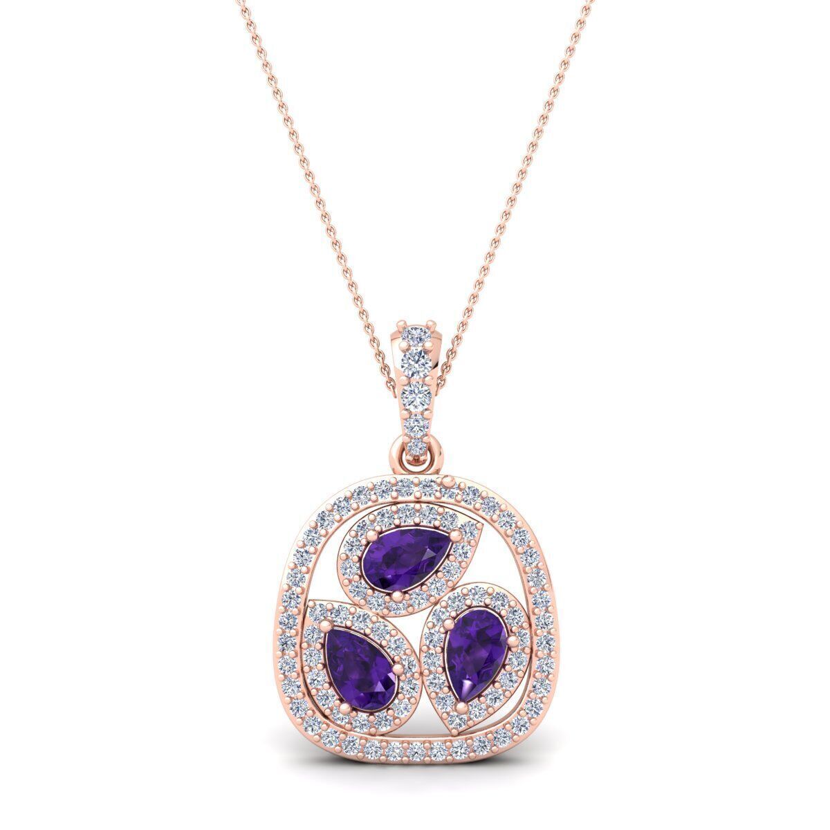 Gem Stone Pendent 3d Model and Render 6 3D print model_1