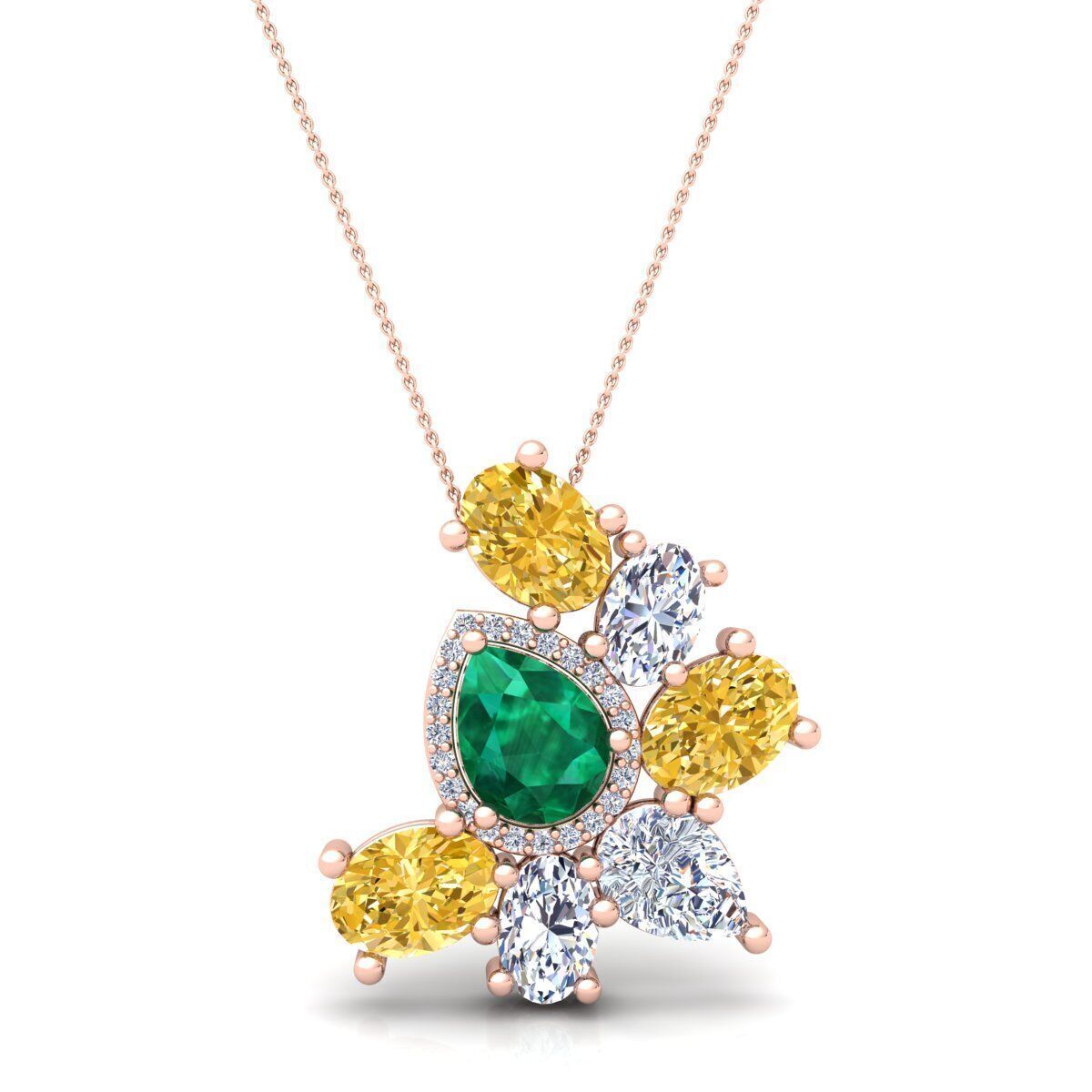 Gems Stone Pendent 3d Model and Render 4 3D print model_1