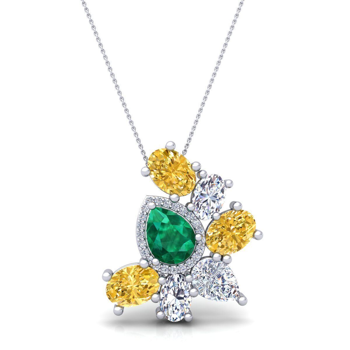 Gems Stone Pendent 3d Model and Render 4 3D print model_2