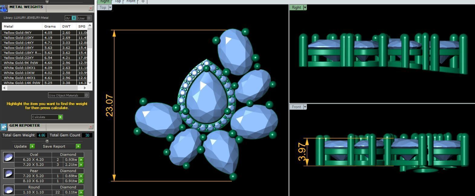 Gems Stone Pendent 3d Model and Render 4 3D print model_3