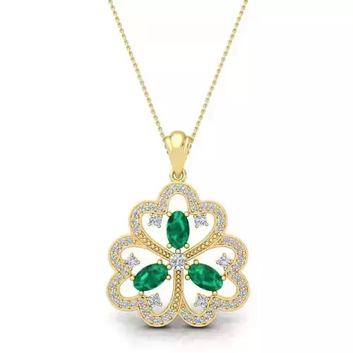 Gems Stone Pendent 3d Model Render 1